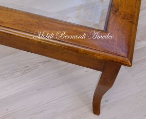 TT19 100 Tavolino Da Salotto Noce Massello Con Vetro 100x55 04